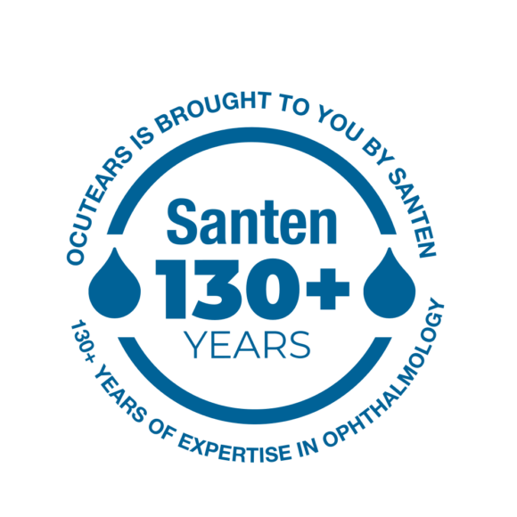 Santen 130+ years expertise in ophthalmology badge